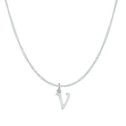 Handcrafted 9ct White Gold Personalised Initial Necklace