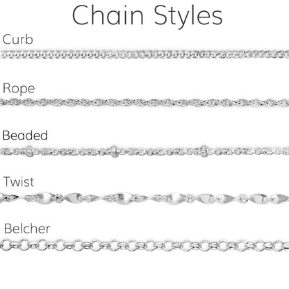 grid of different chain styles 