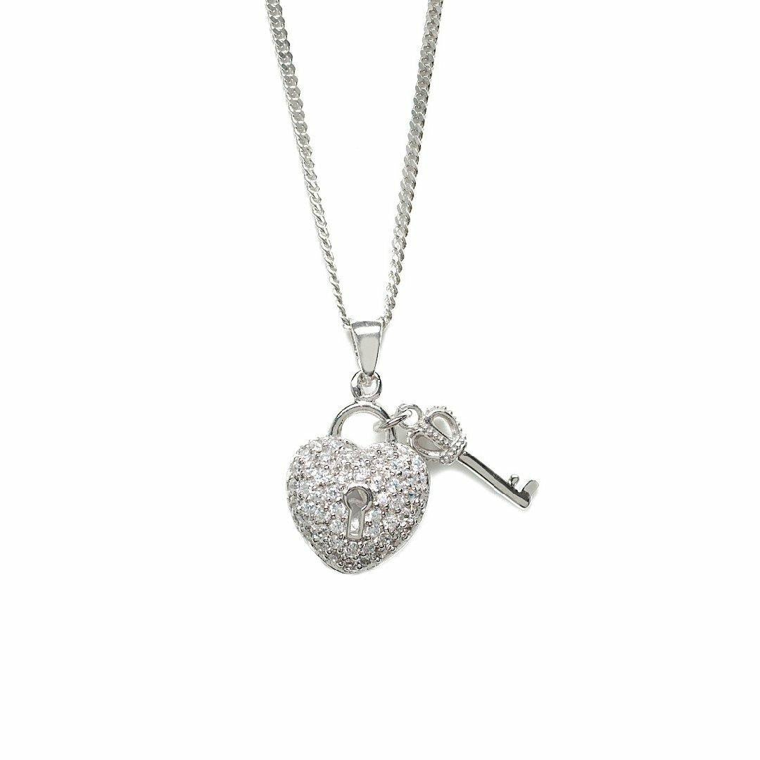 white key to my heart pendant on a white background