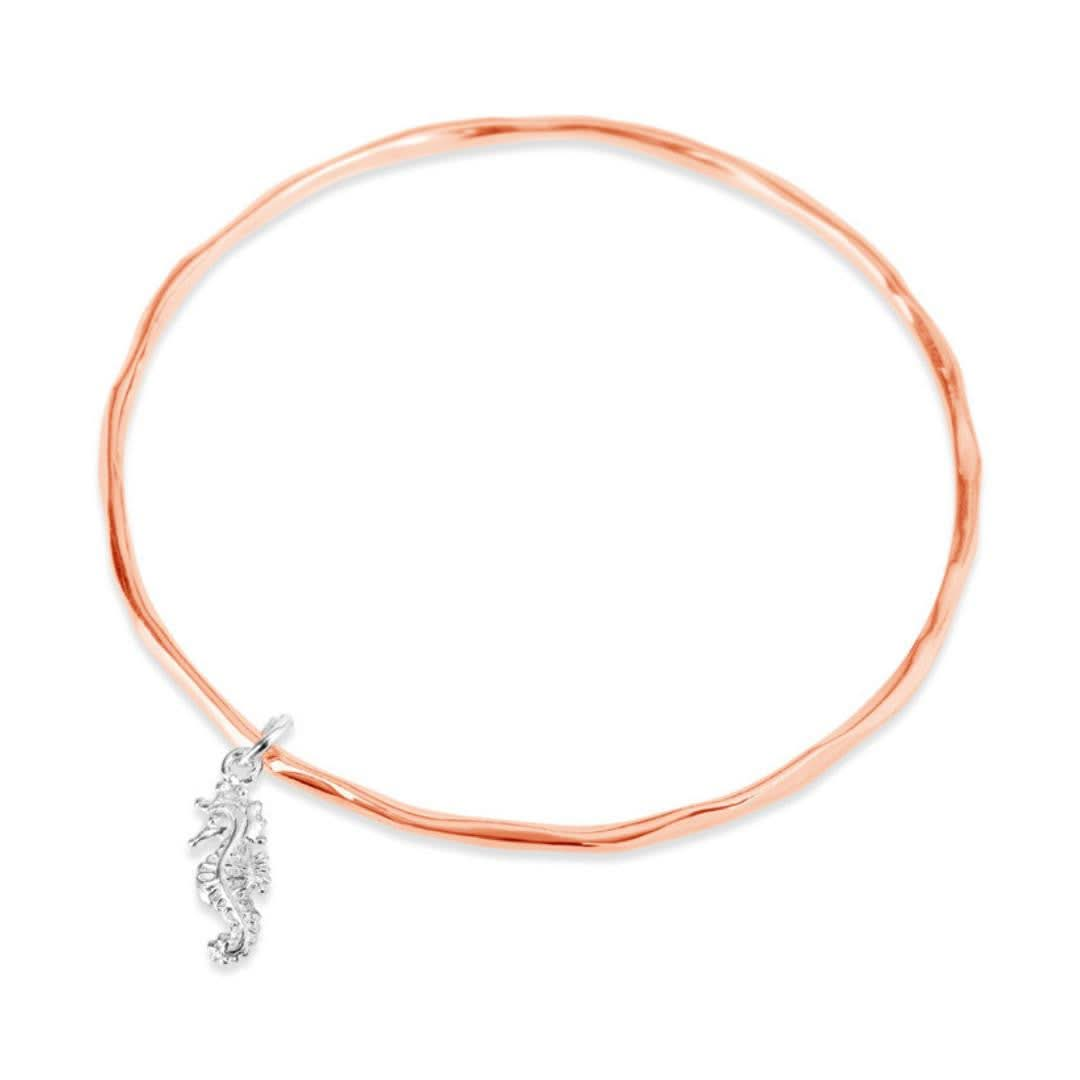 Seahorse Bangle | Rose Gold - Silver