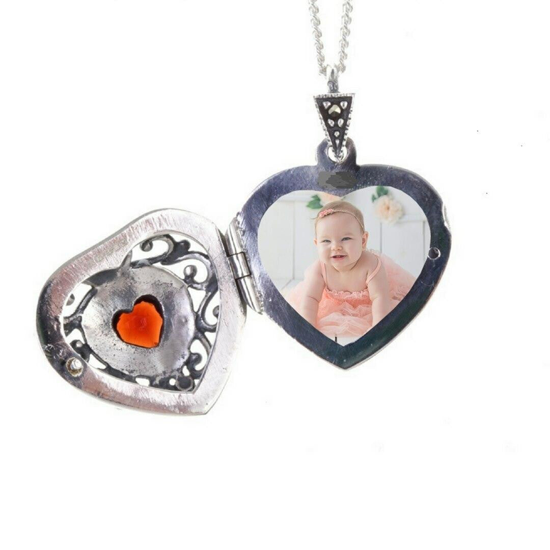 Lily Blanche vintage heart locket with photo
