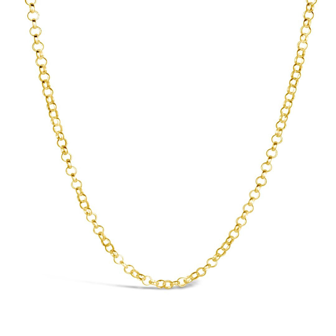 gold belcher chain on a white background