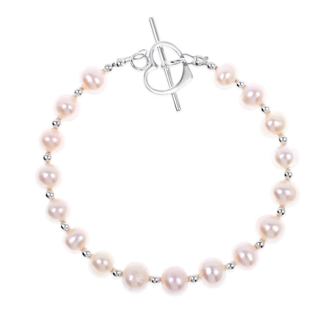 Sterling Pearl Bracelet | Champagne