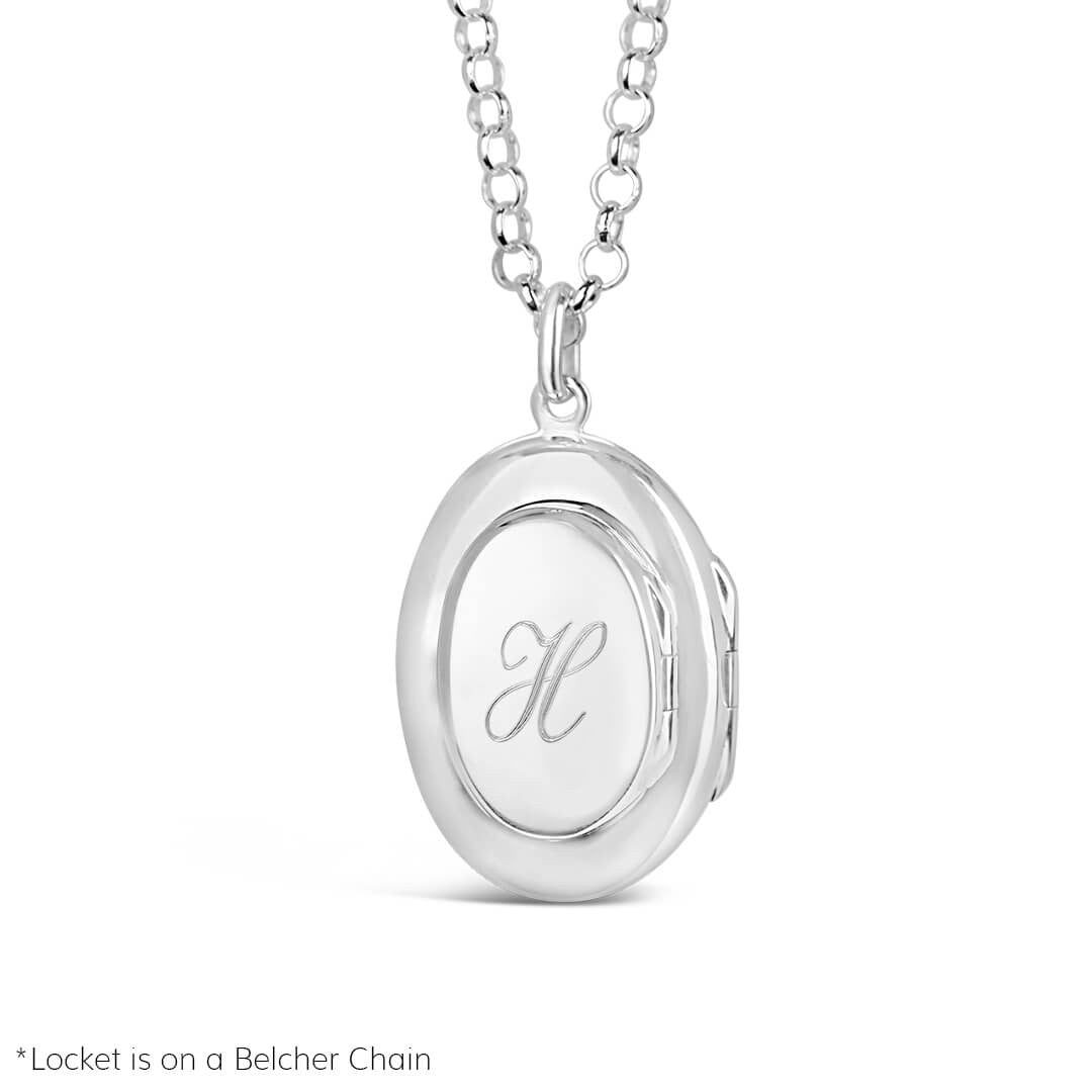 mum locket in silver engraved with message