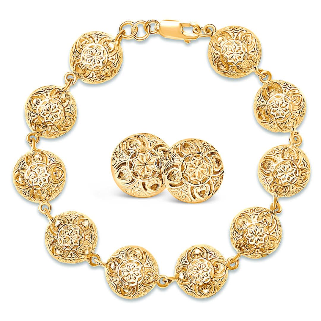 gold memory keeper bracelet with gold memory keeper earrings