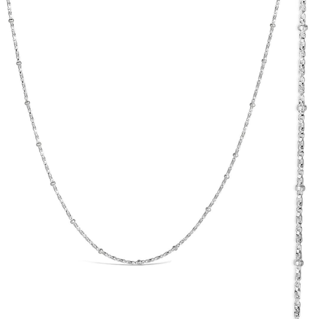 white gold beaded chain