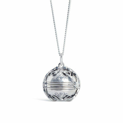 Lily Blanche silver memory keeper locket on white background
