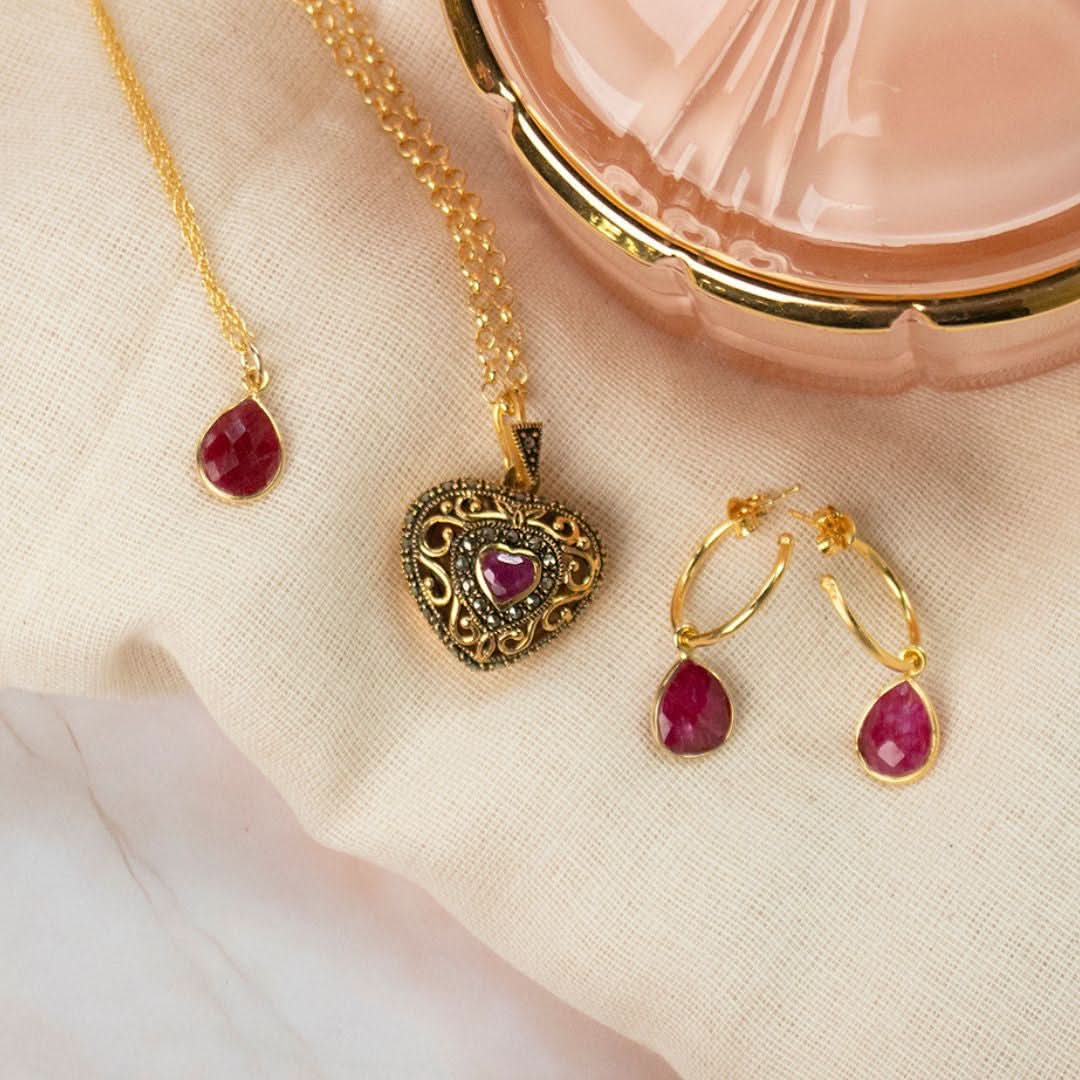 Ruby Heart Locket Gold | Free Photos | Lily Blanche – Lily Blanche