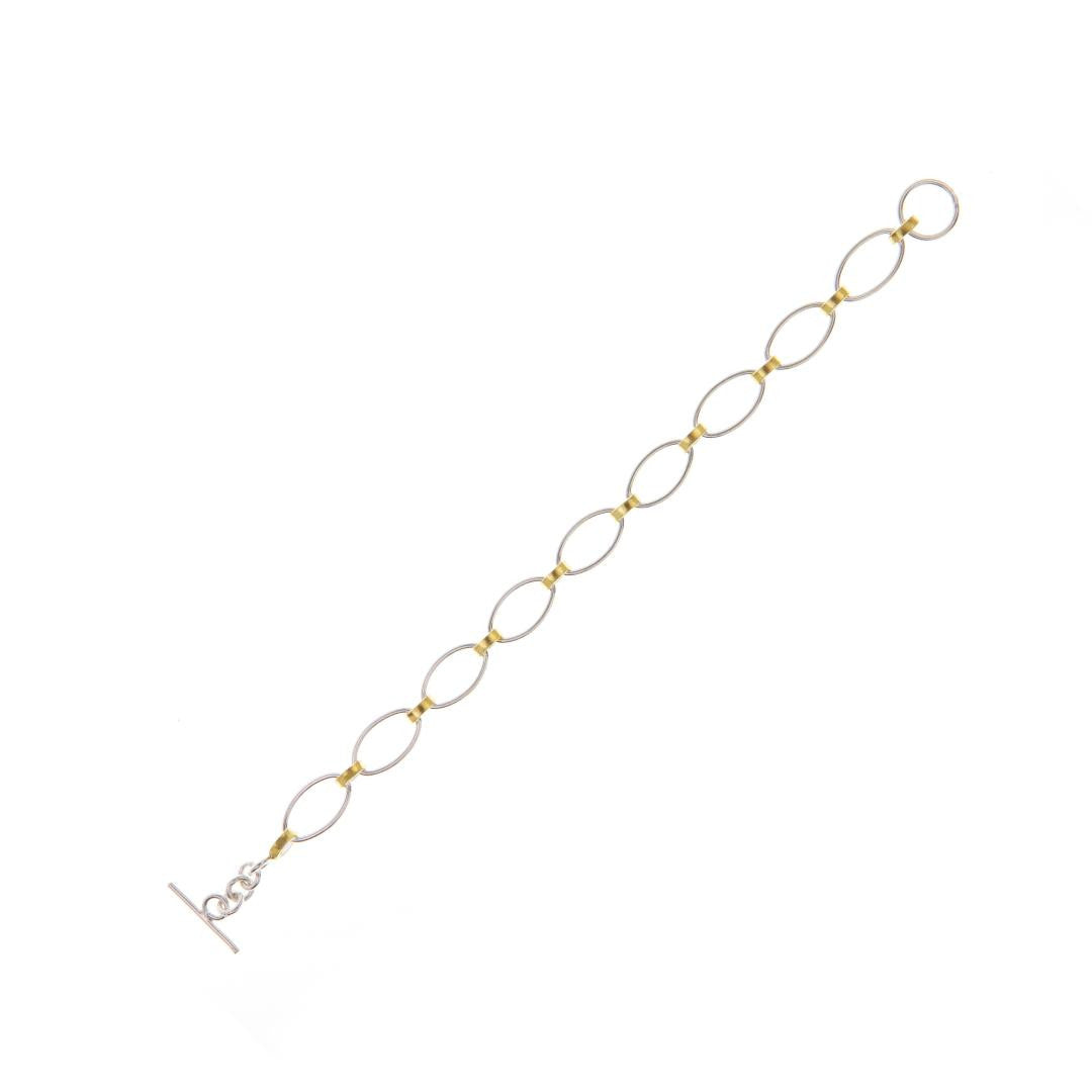 link charm bracelet on a white background