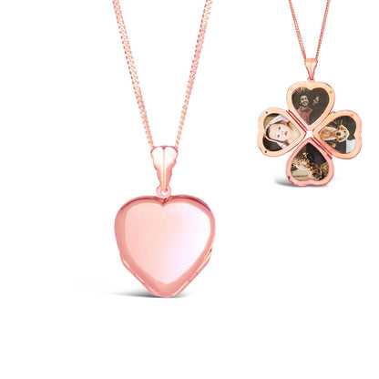 Lily Blanche rose gold heart locket with 4 photos