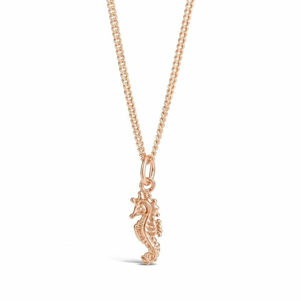 Lily Blanche Rose Gold Seahores Pendant