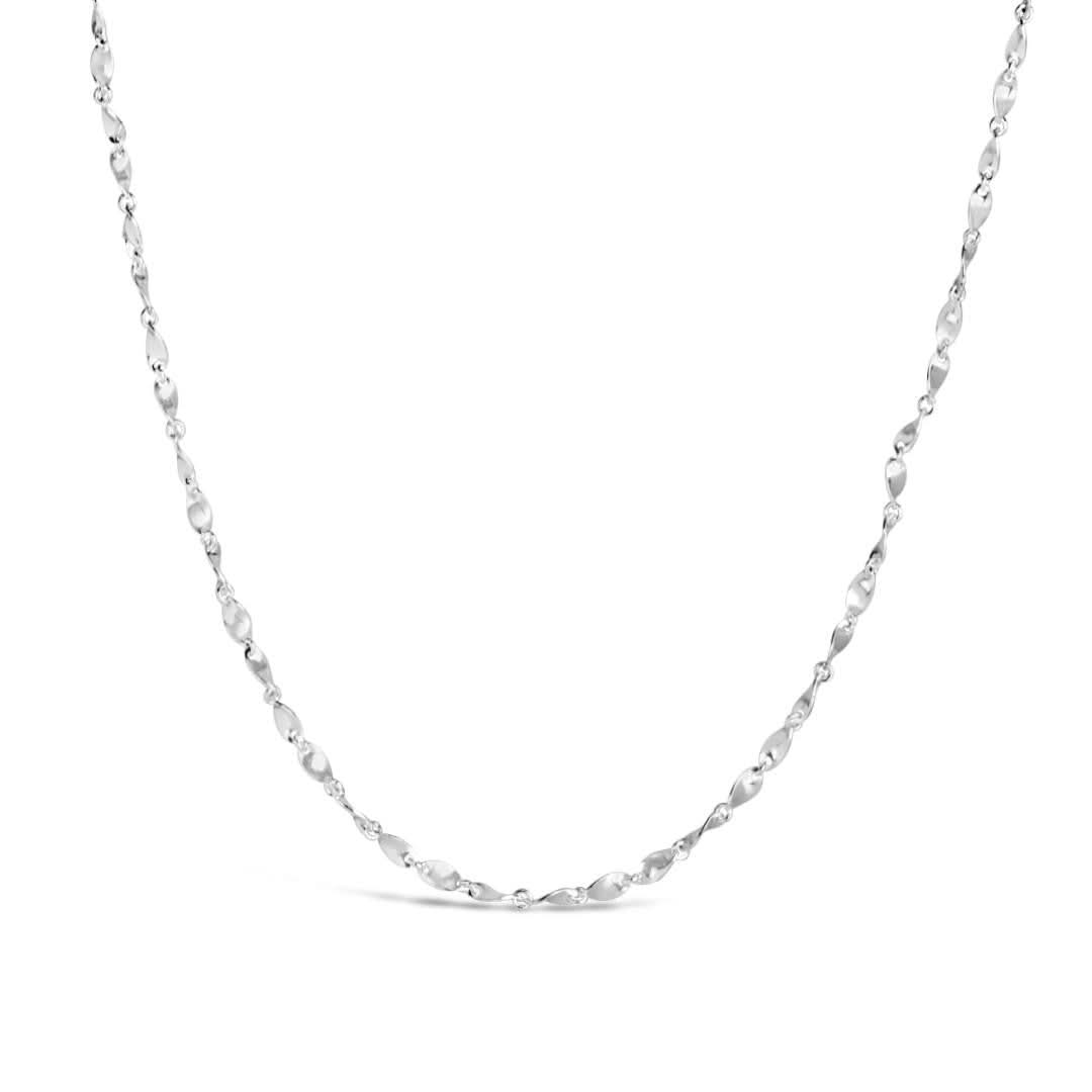 white gold twist chain