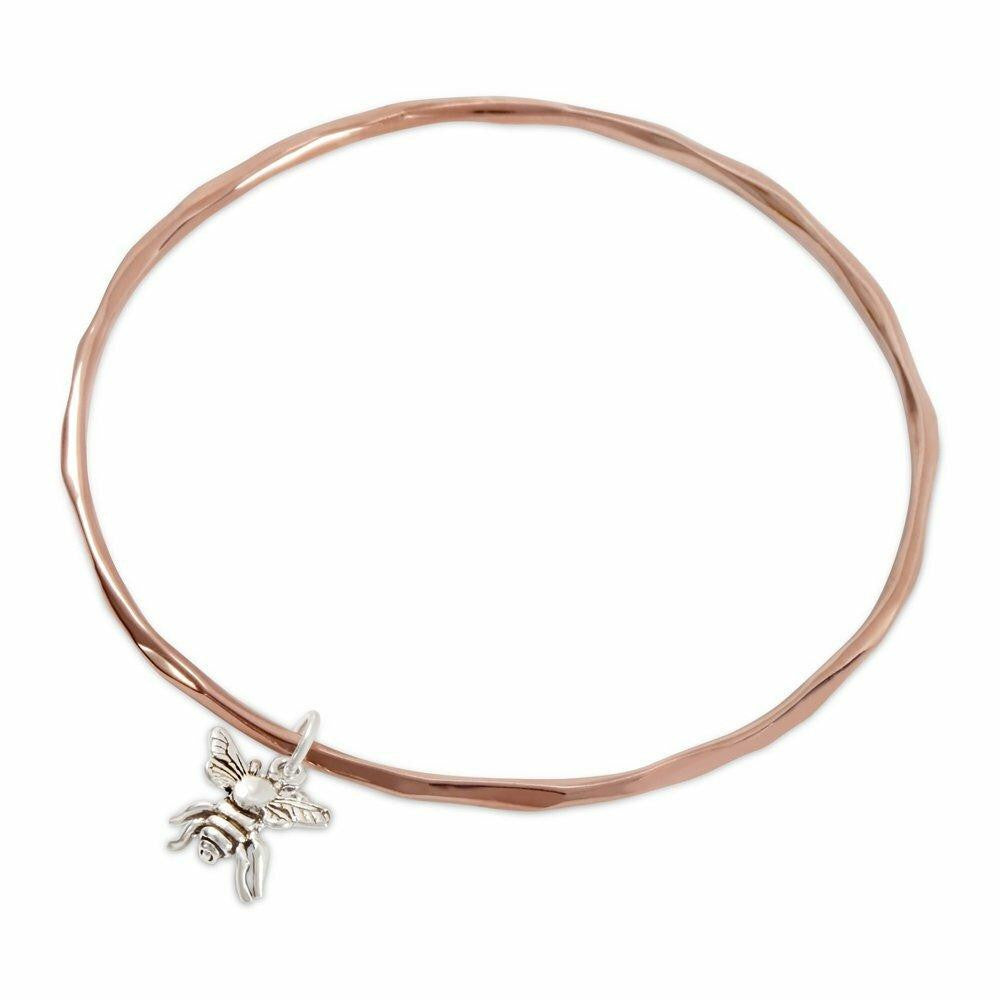 Lily Blanche bee bangle rose gold