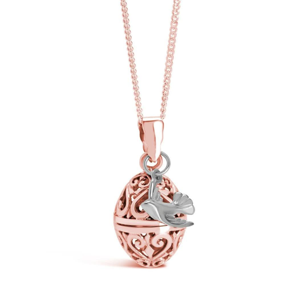 Lily Blanche Rose Gold Bird Locket