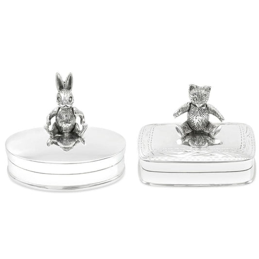 Silver Rabbit Keepsake Box