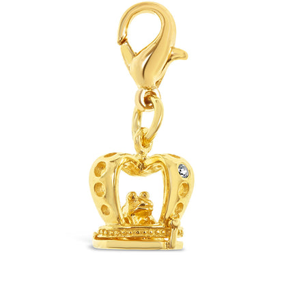 gold crown magical charm on a white background