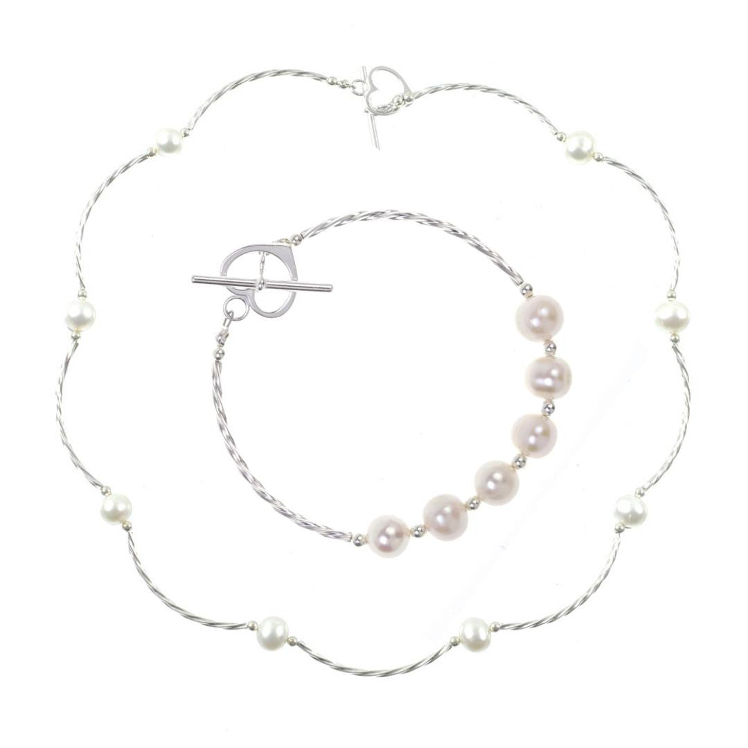 Twist Pearl Necklace | Ivory
