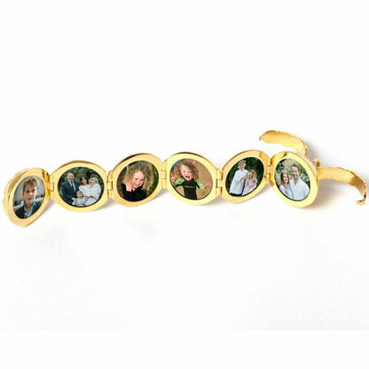 Lily Blanche gold memory keeper locket with 6 photos