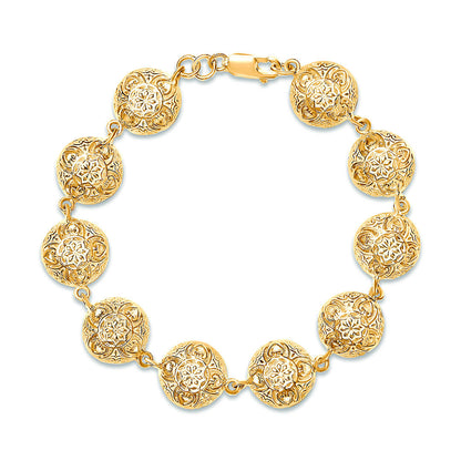 gold memory keeper bracelet on a white background