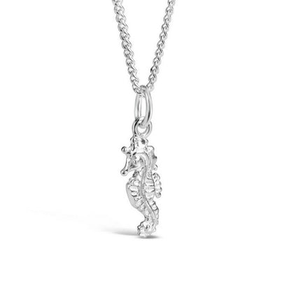 Lily Blanche Silver Seahorse Pendant detail