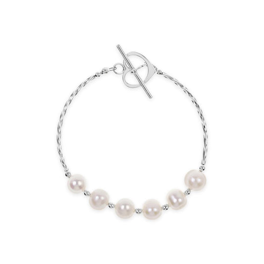 Twist Pearl Bracelet Ivory Pearls