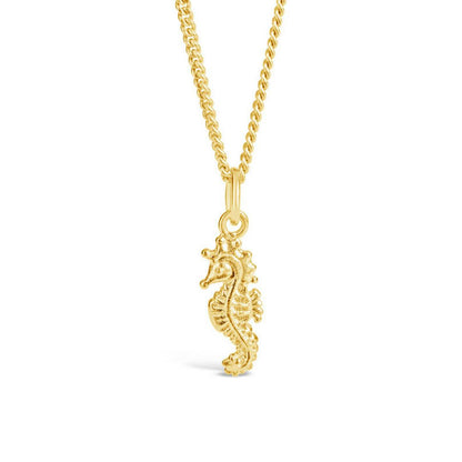 Lily Blanche Seahorse pendant gold detailed