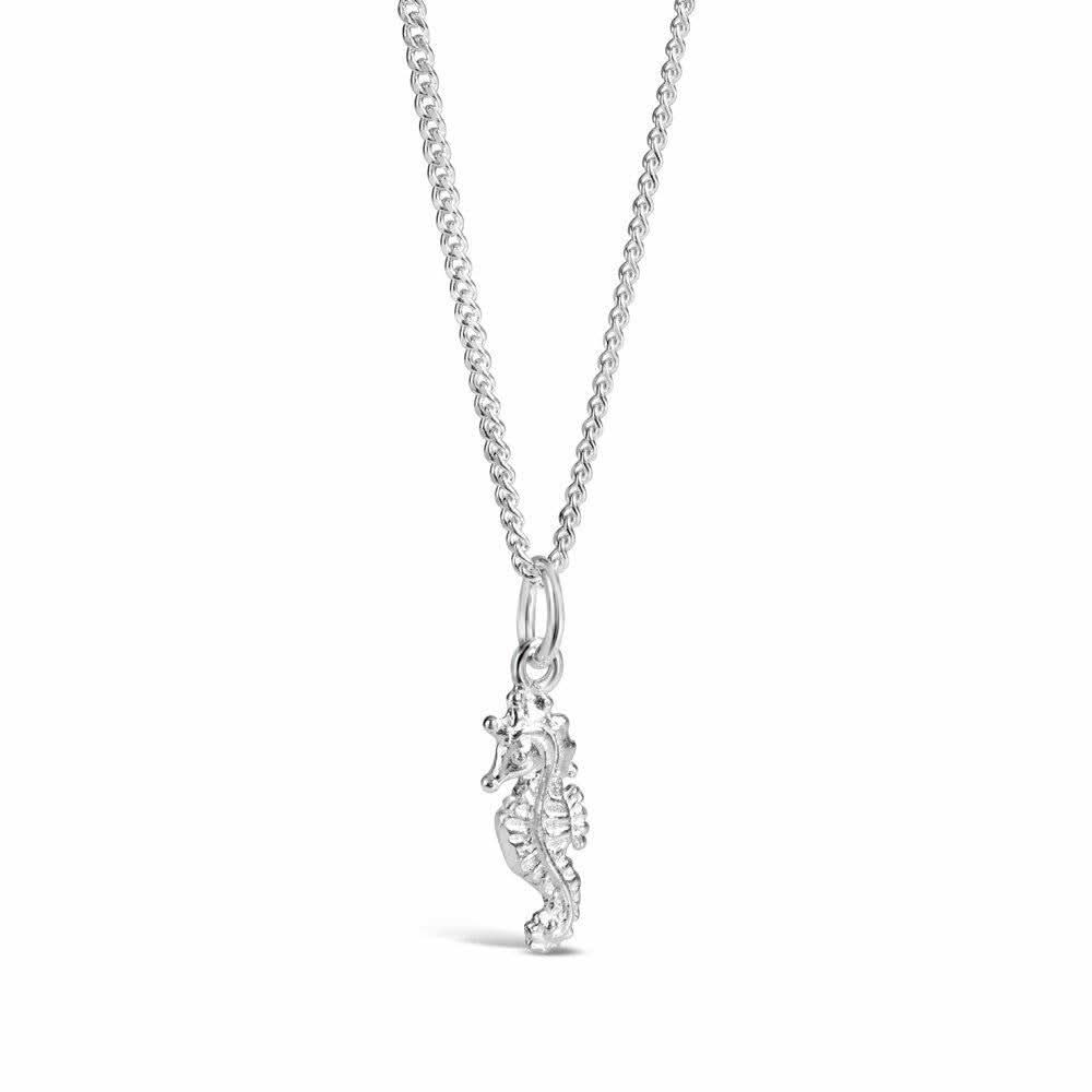 Lily Blanche Silver Seahorse Pendant