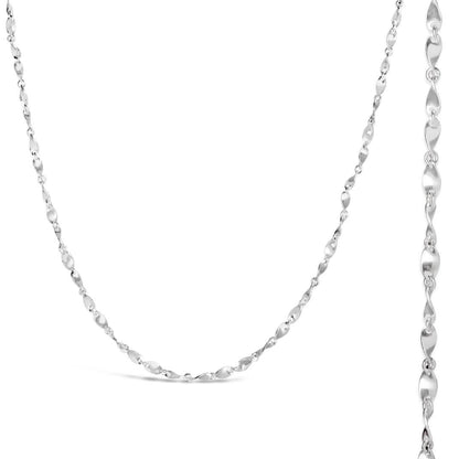 white gold twist chain