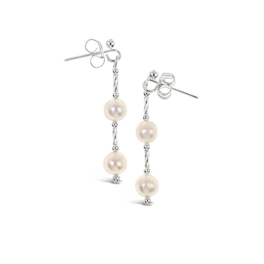 Twist Pearl Earrings Ivory