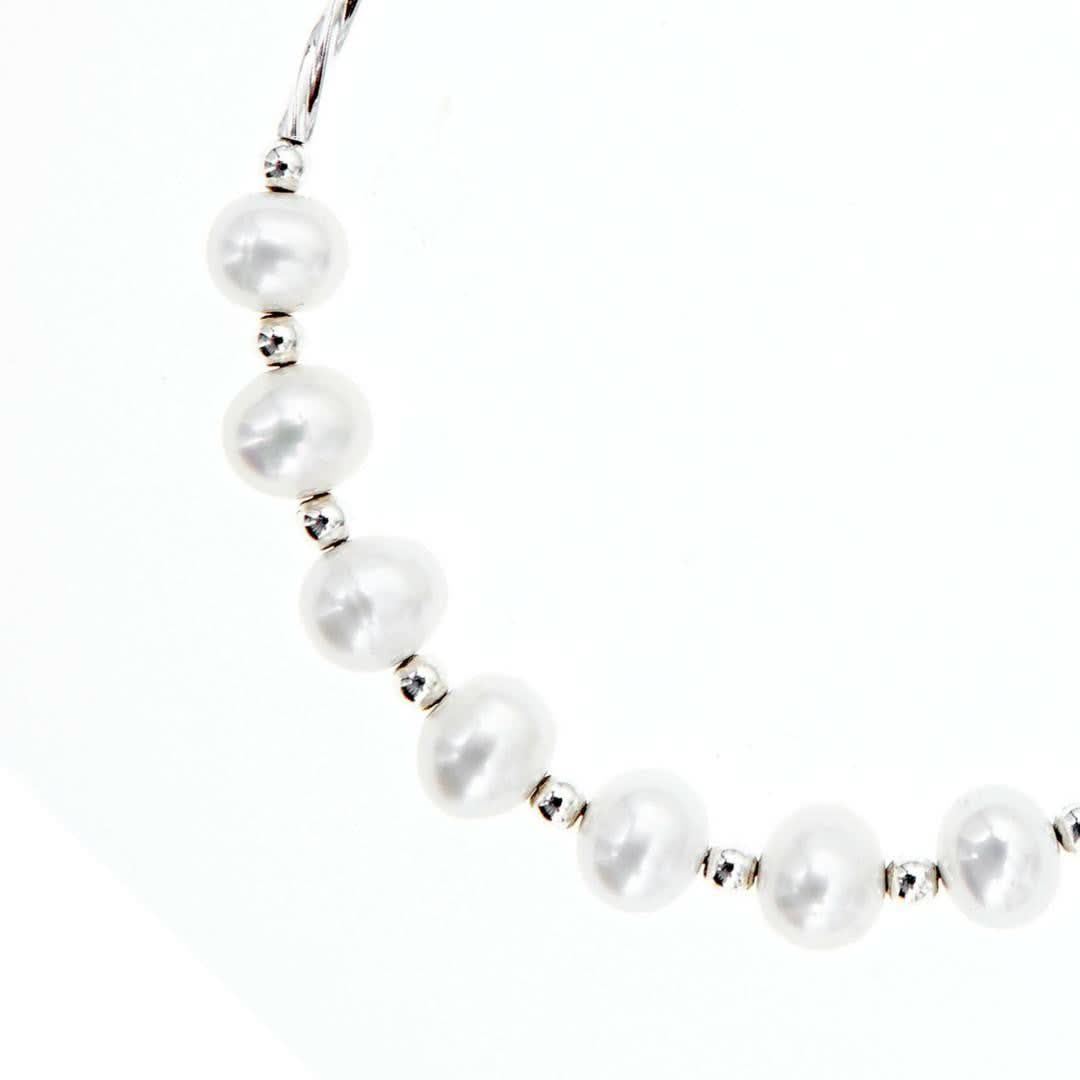 Twist Pearl Bracelet Ivory Pearls