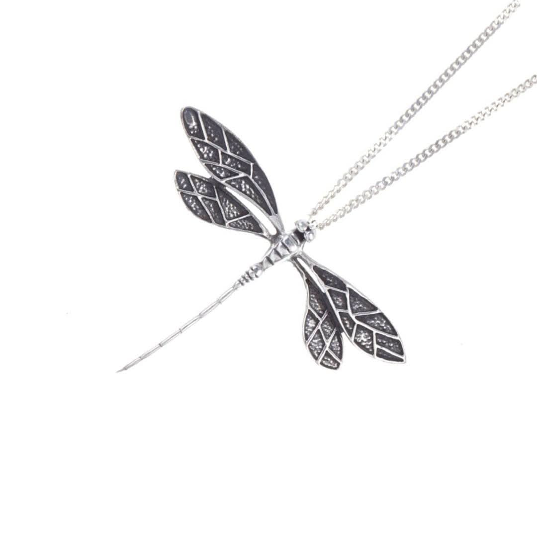 Silver Dragonfly Pendant