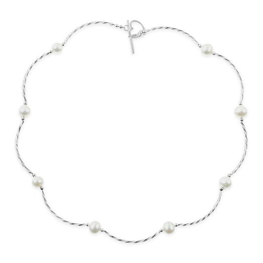 Twist Pearl Necklace | Ivory