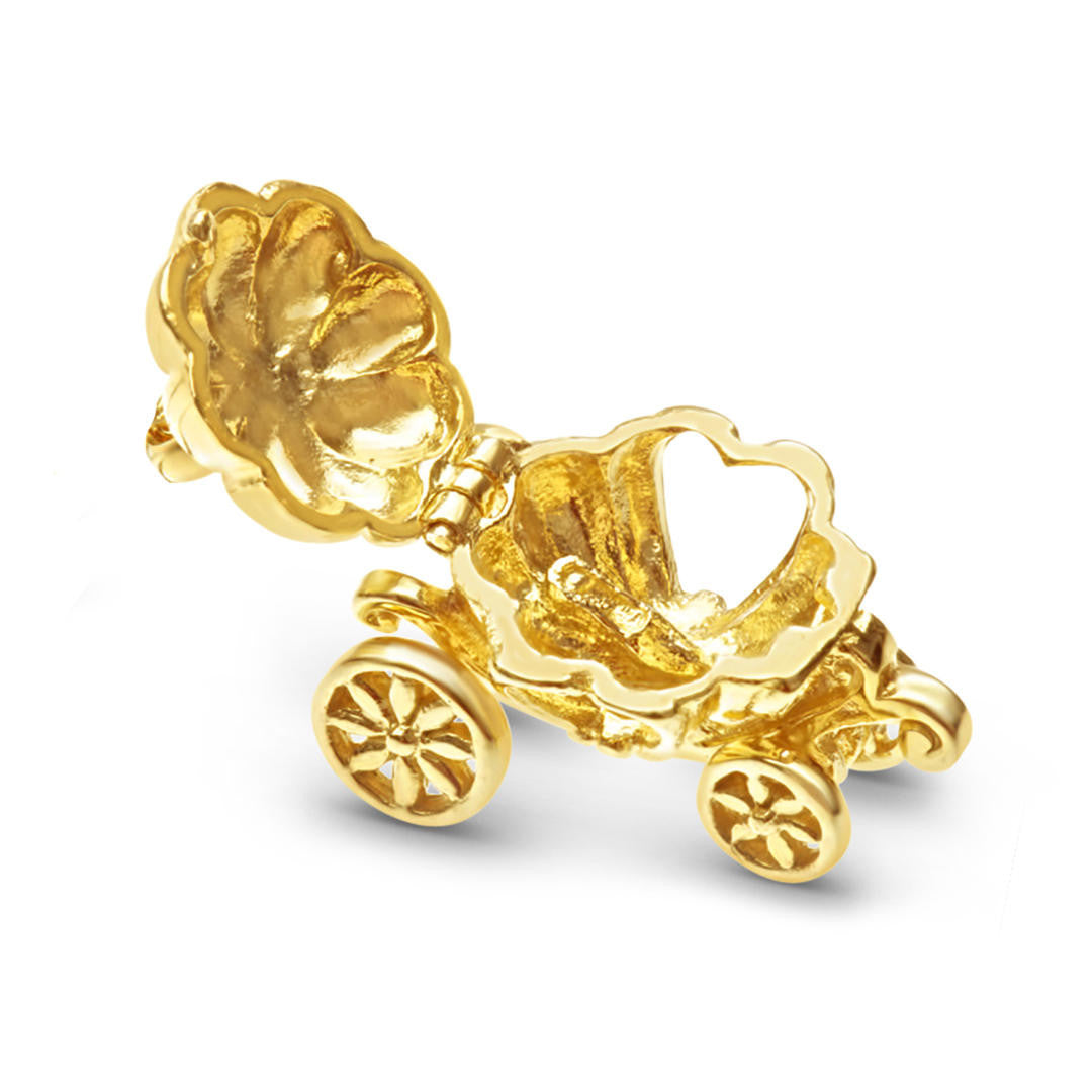 inside magical gold carriage charm