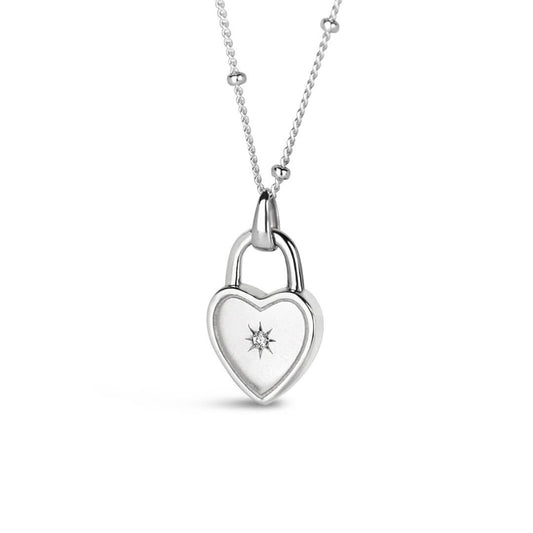 Heart shaped diamond necklace by Lily Blanche 