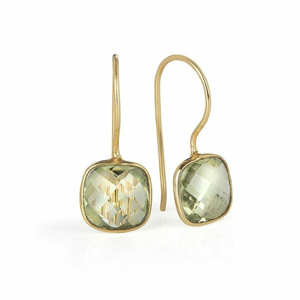 Lily Blanche green amethyst earrings in gold