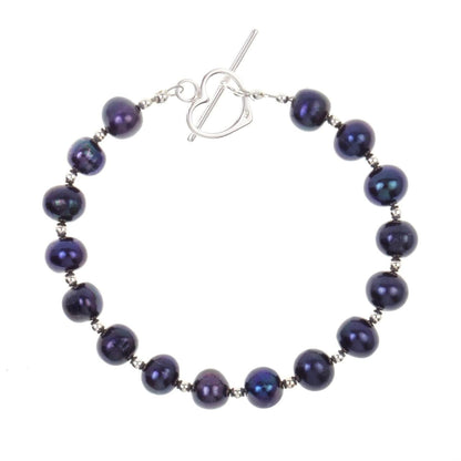 Sterling Pearl Bracelet | Midnight
