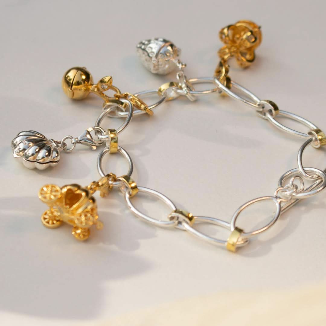 bracelet with five magical charms attached 