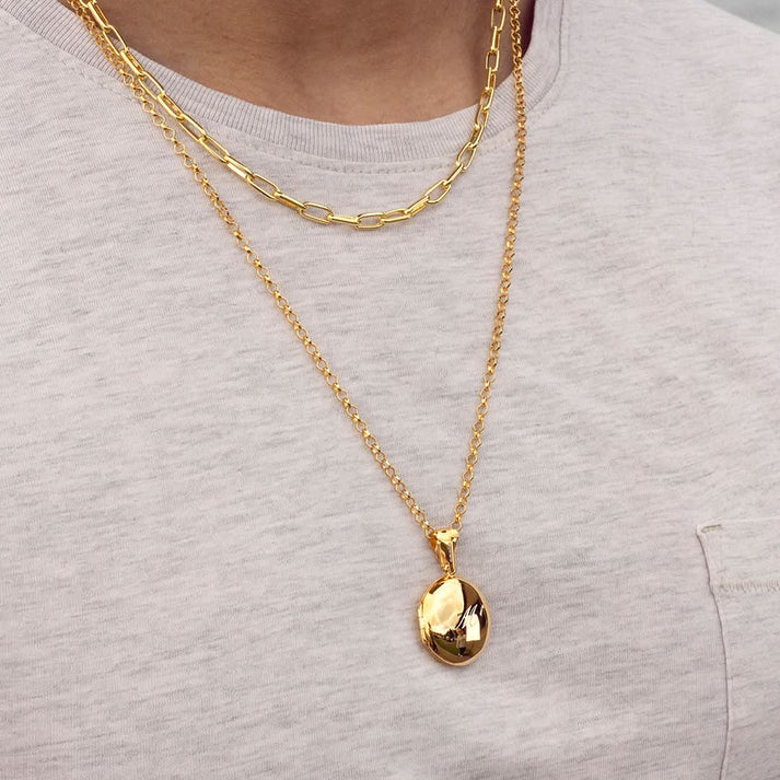 Men's Round Locket Necklace | Free Photos | Lily Blanche – Lily Blanche