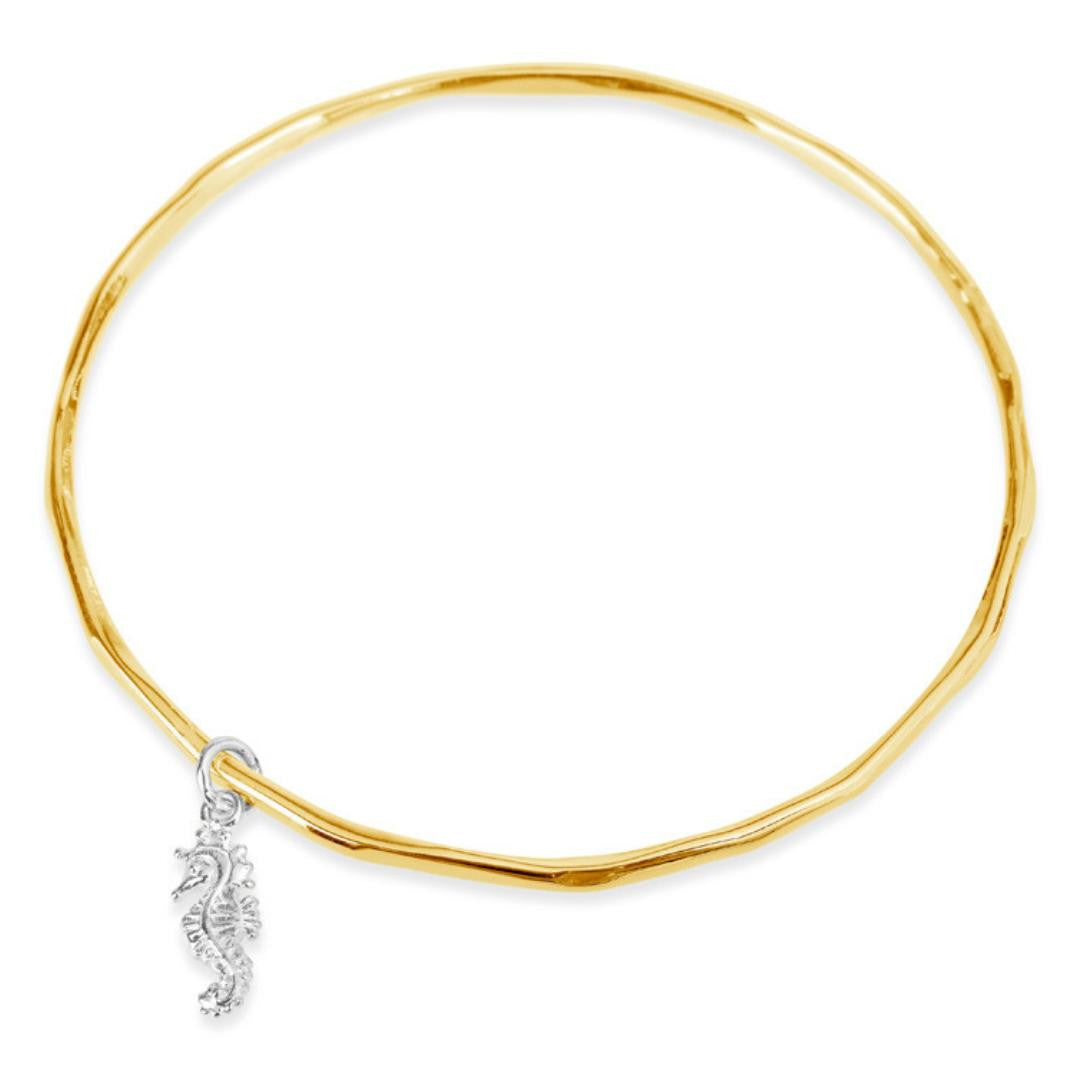 Lily Blanche Seahorse Bangle gold/ silver