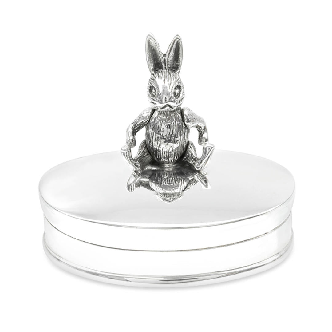 Silver Rabbit Keepsake Box
